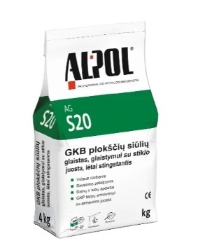 Шпаклівка Alpol гіпсова для розшивки швів повільна AG S-20 (зі стрічкою) 4кг